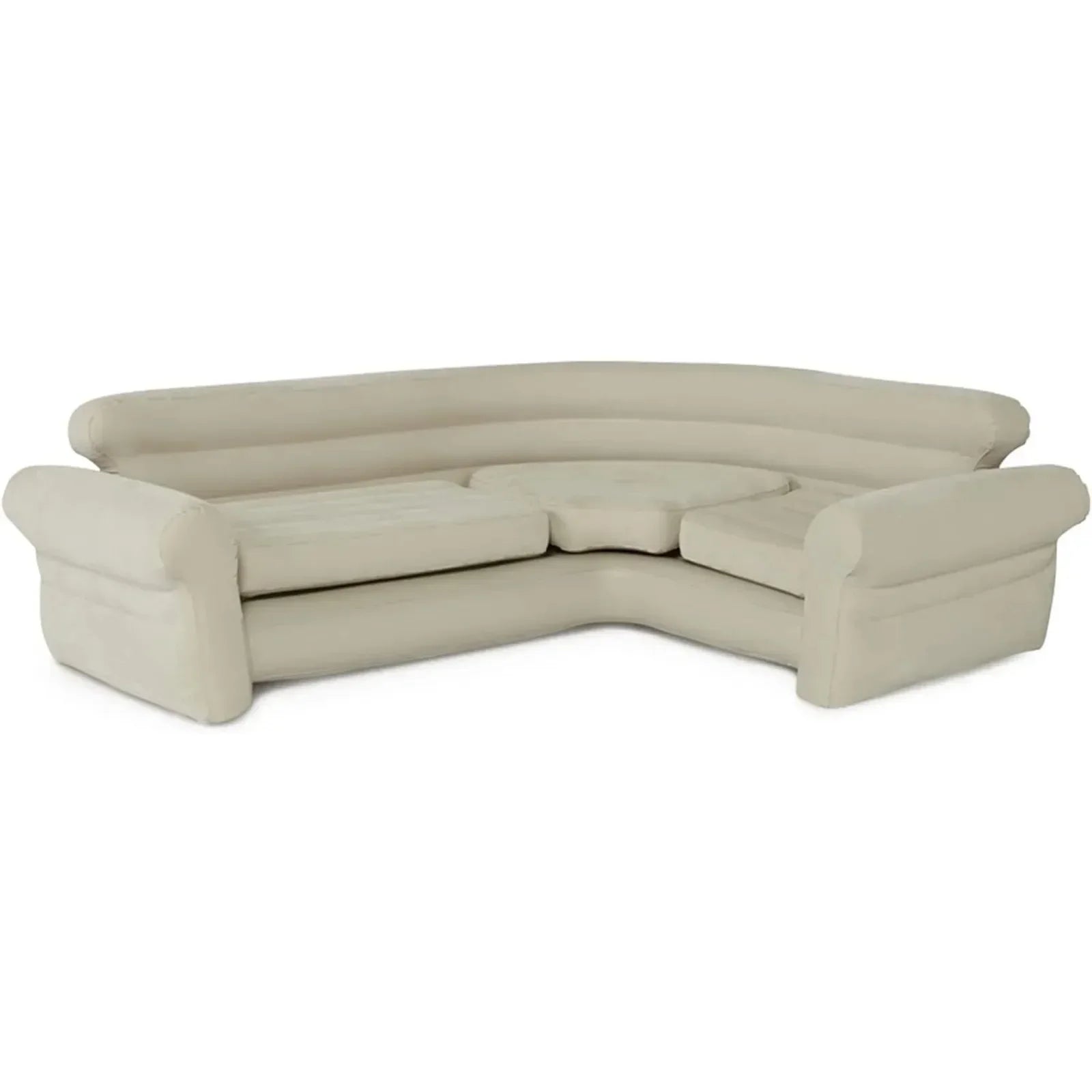 For Inflatable Corner Sofavalve0Lb L Weight Capacity Inflatable Corner Living Room Air Mattress Sectional Sofa,Beige